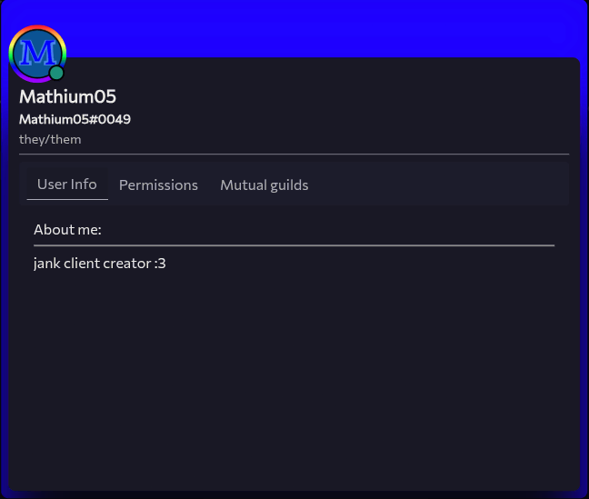 "example of the new full screen profile"